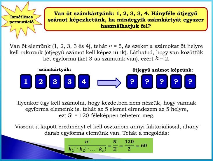 Kombinatorika Felmérő Feladatsorok